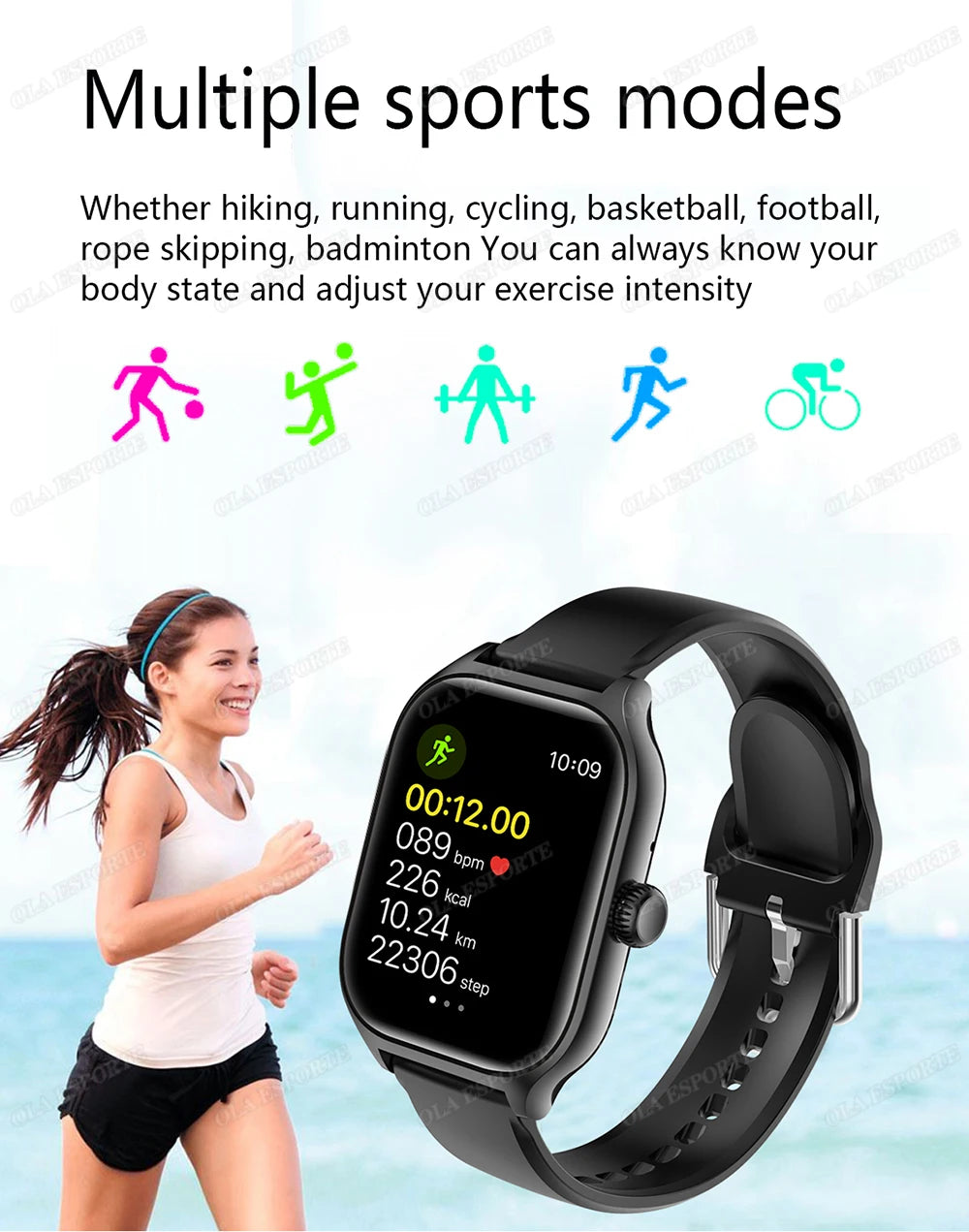1.83" Smart Watch with Bluetooth Call & Fitness Tracker for Android/iOS