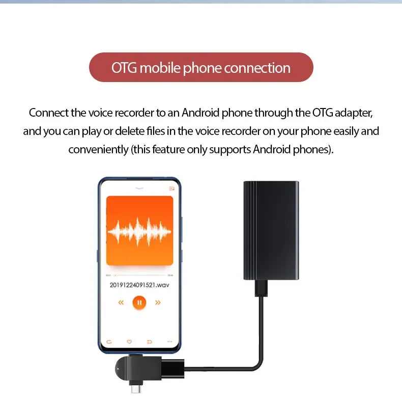 Mini Voice Activated Recorder with 500 Hours Storage