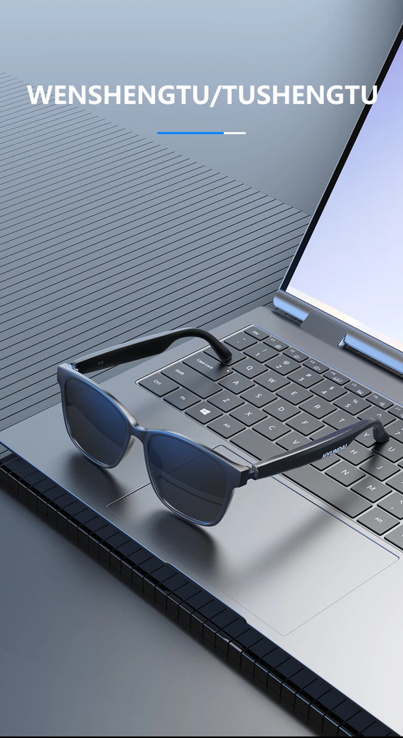 HY-C8 Smart Glasses with AI Translation & Bluetooth Headset
