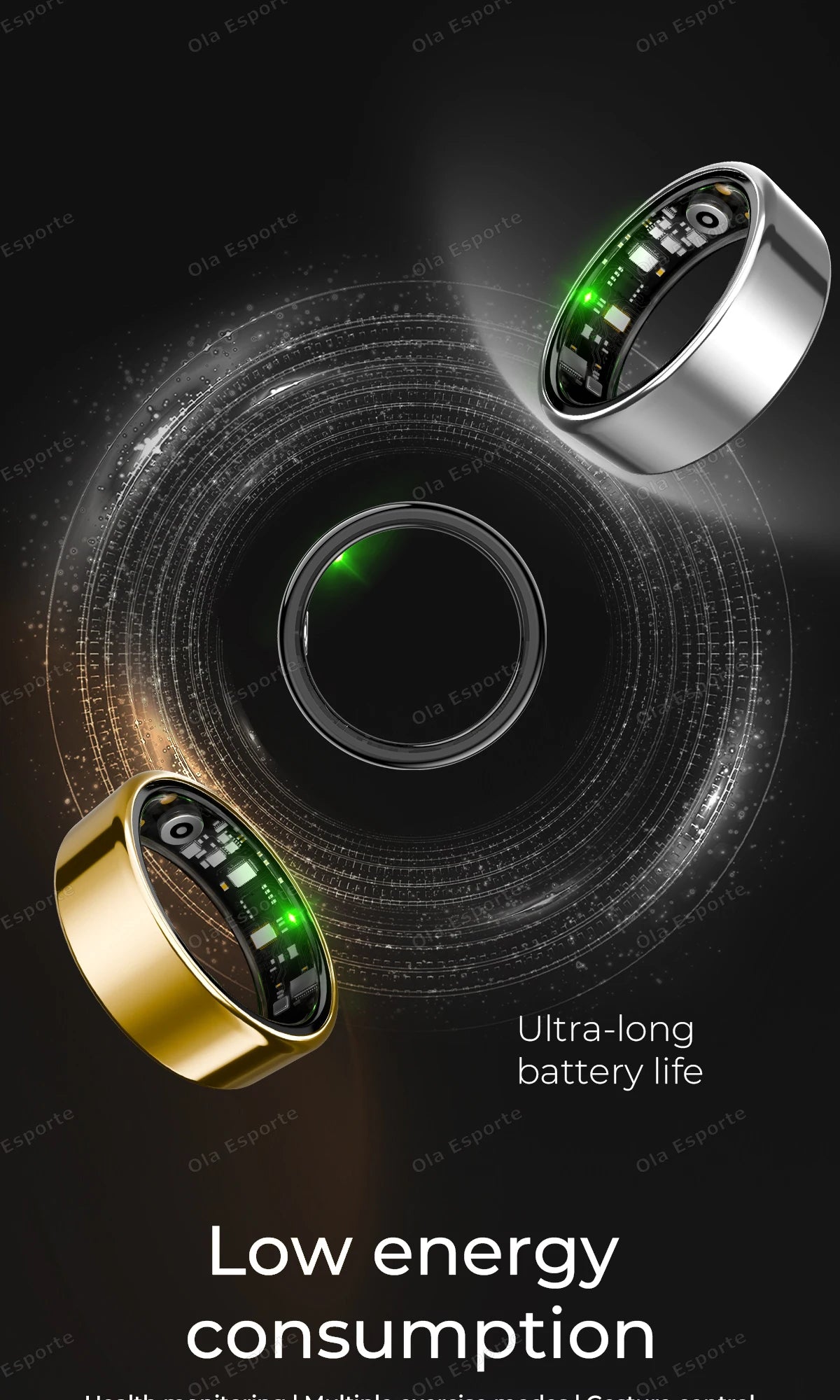 2025 Smart Ring with Heart Rate, Sleep & Fitness Tracking IP68 Waterproof
