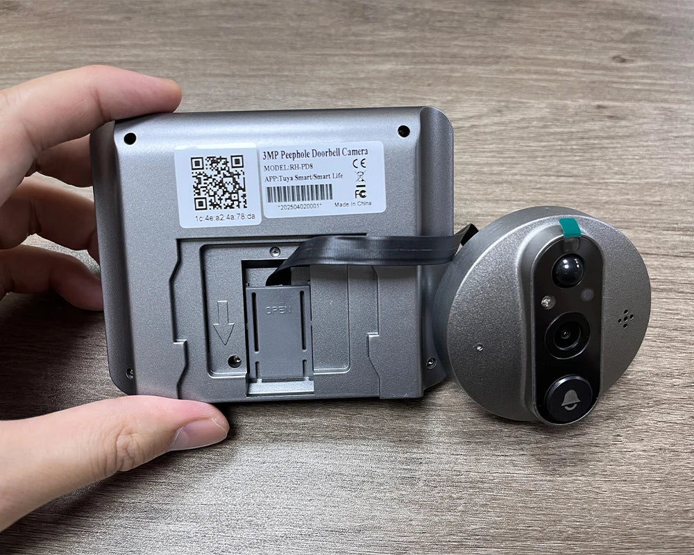 3MP Smart Life Tuya WiFi Doorbell Peephole Camera