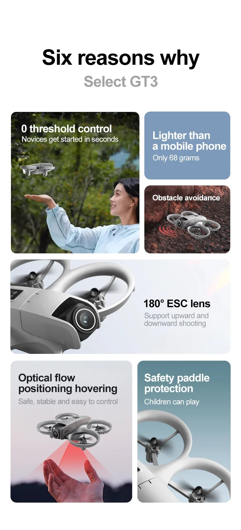 GT3 8K GPS Dual Camera Drone with WiFi FPV & HD Aerial Photography