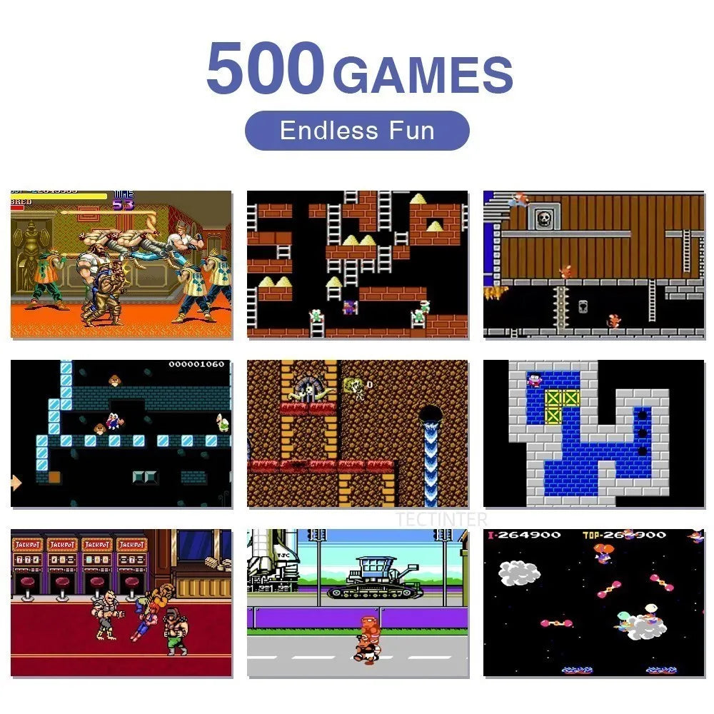 G5S Mini Retro Handheld Game Console with 500 Built-in Games