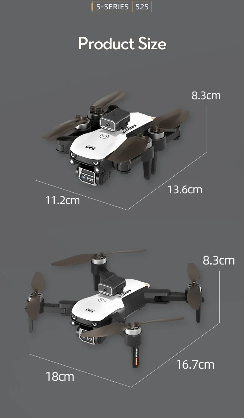 S2S Mini 8K Drone with Obstacle Avoidance & Brushless Motor