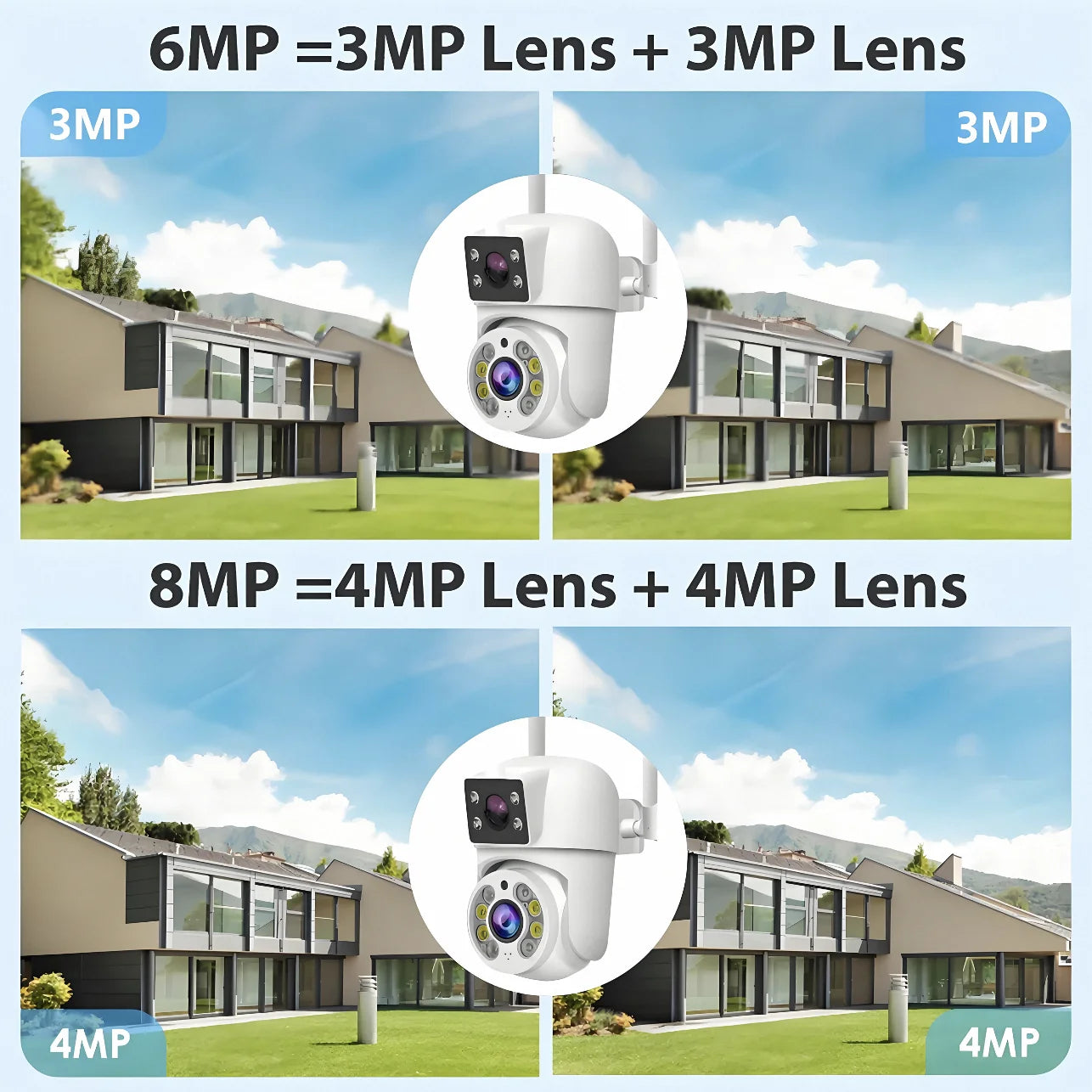 Tuya 8MP WiFi PTZ Dual Lens Security Camera