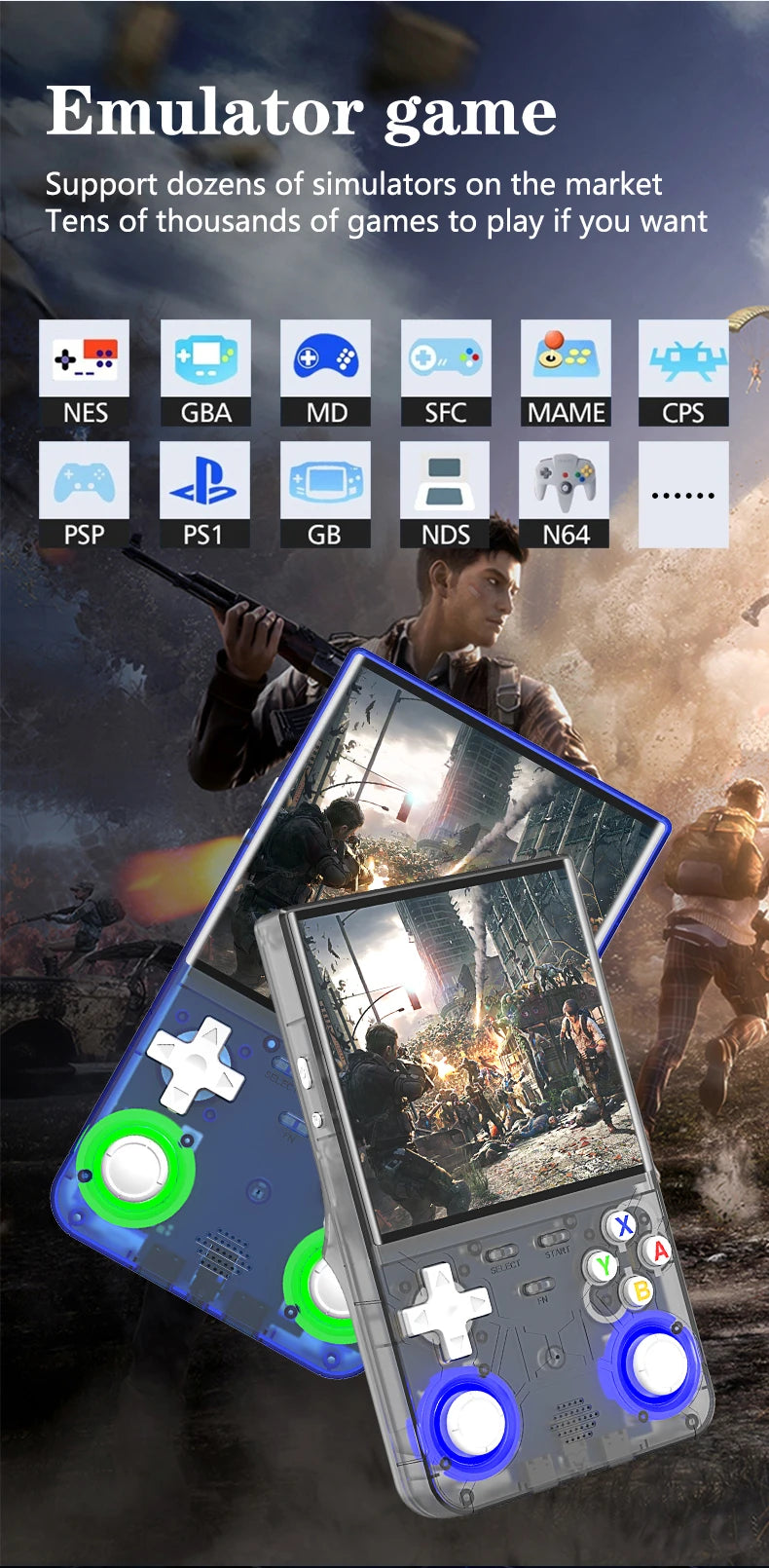 R36 Ultra 4-Inch Retro Handheld Game Console 128GB Linux System