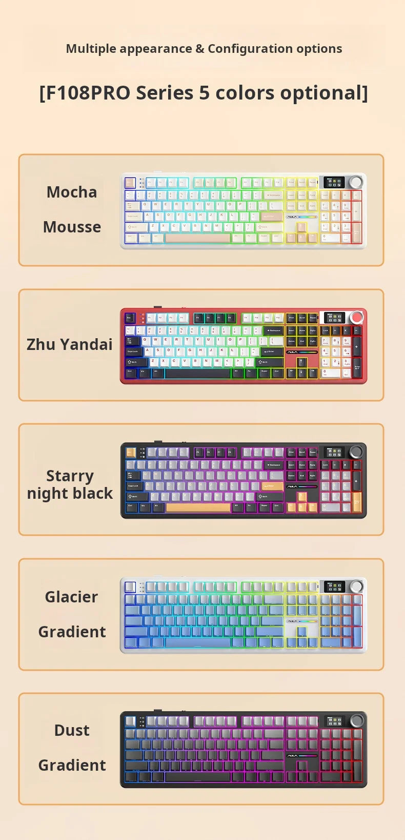 AULA F108 Pro Mechanical Keyboard
