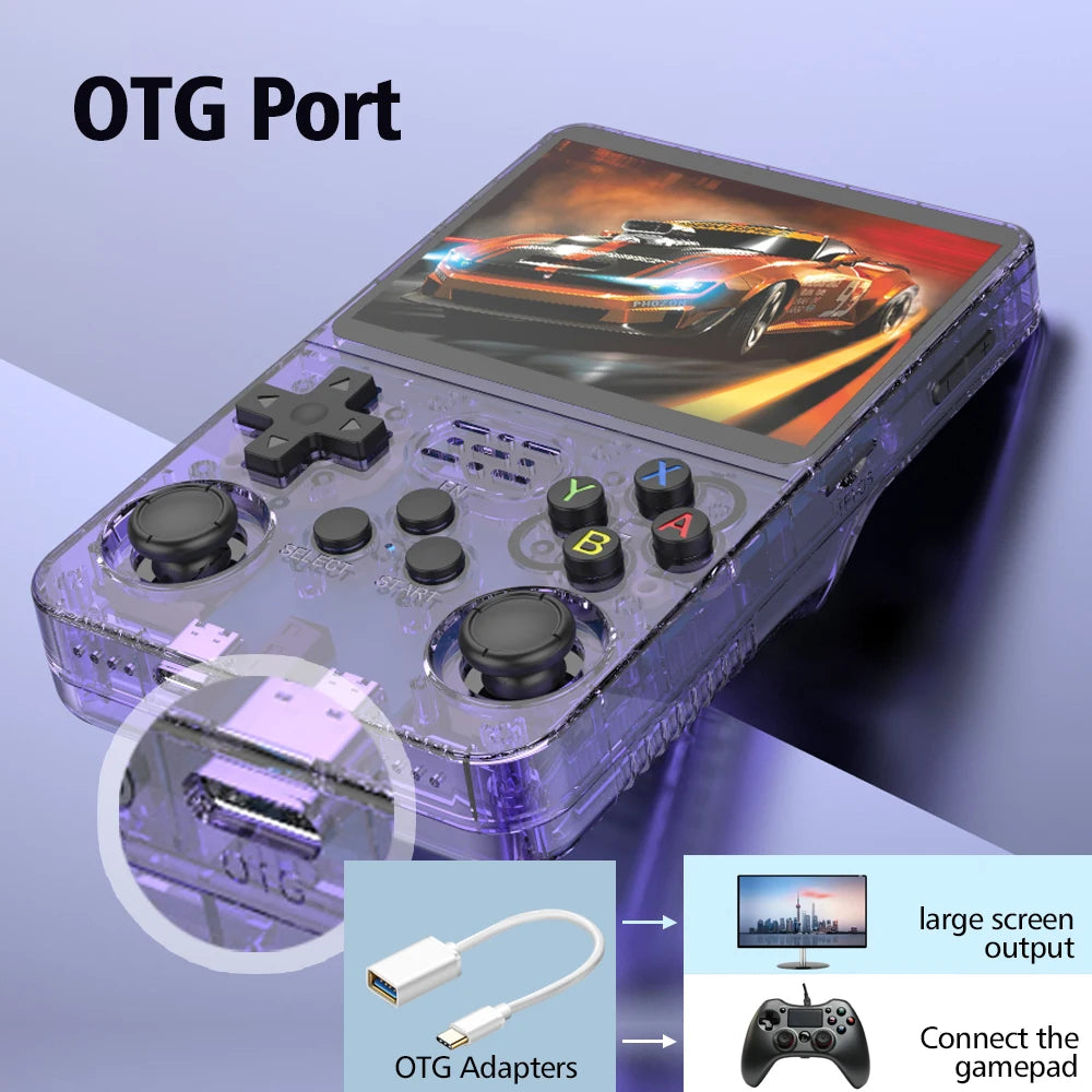 R36S 128GB Retro Handheld Game Console with 3.5" IPS Screen