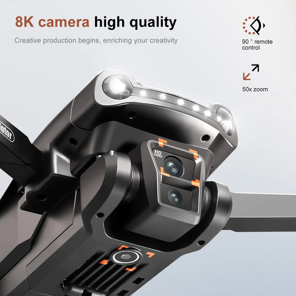 V198MAX 8K FPV Drone with Brushless Motor & Obstacle Avoidance