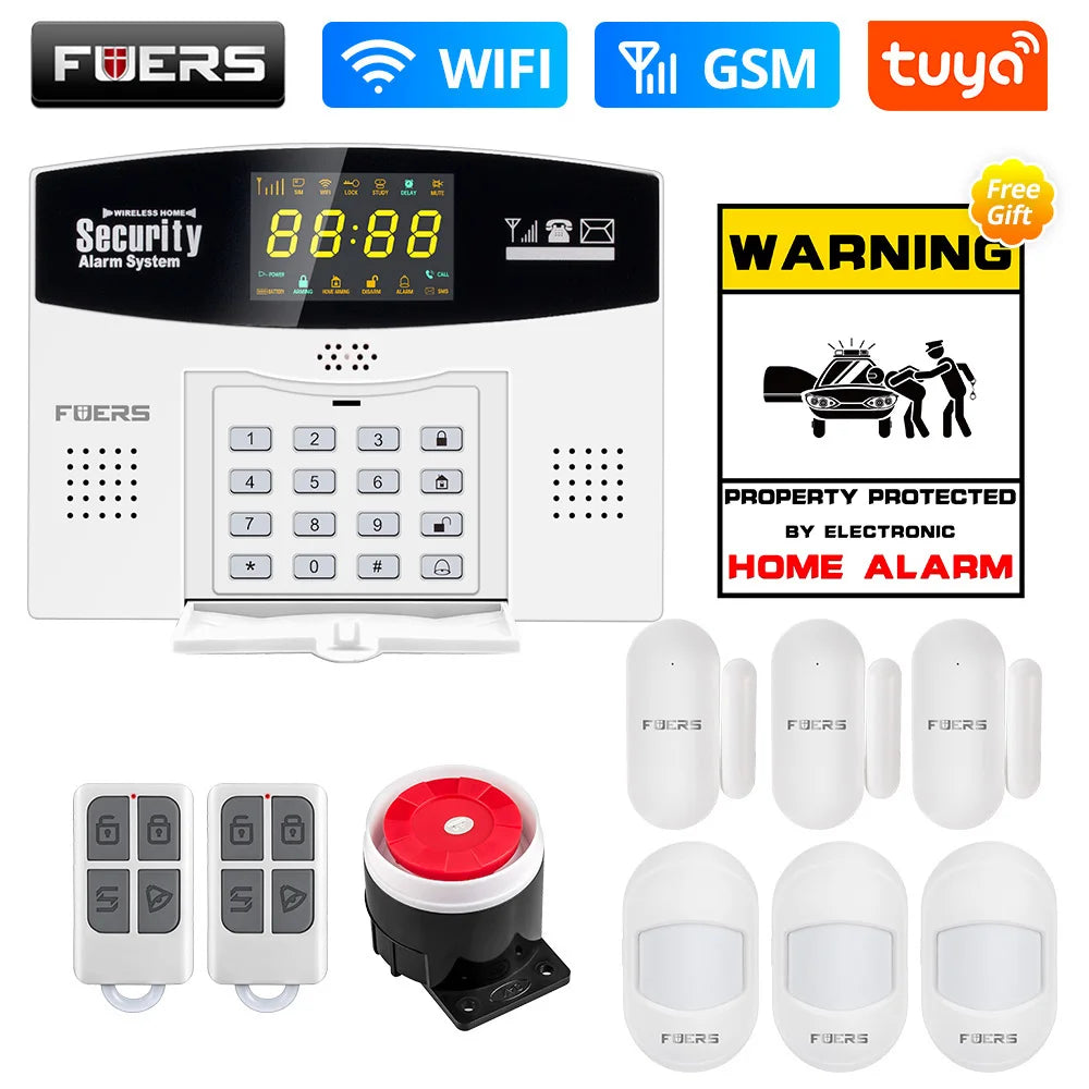 Fuers Tuya Smart WiFi 4G/2G GSM Alarm System