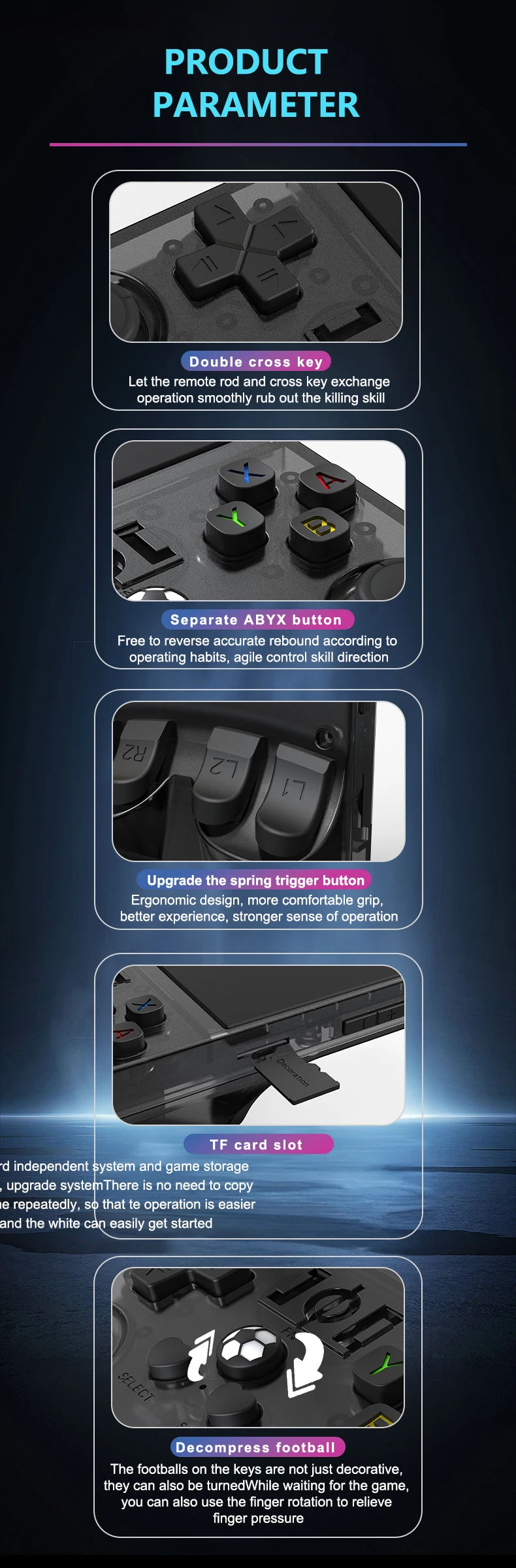 Open Source R36 PRO Retro Handheld Game Console