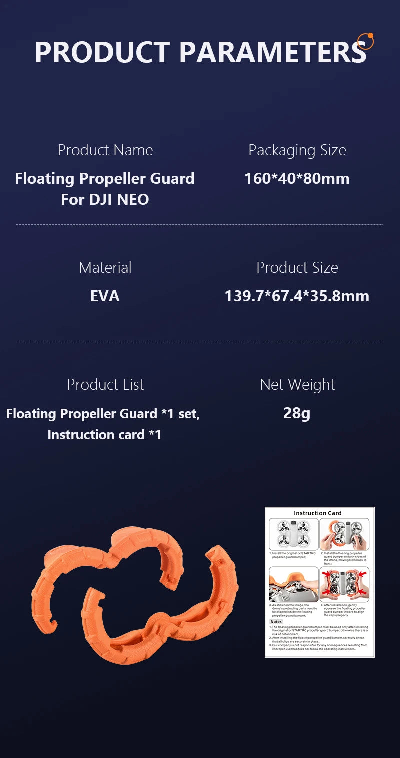 STARTRC EVA Propeller Guard & Floating Protector for DJI NEO Drone