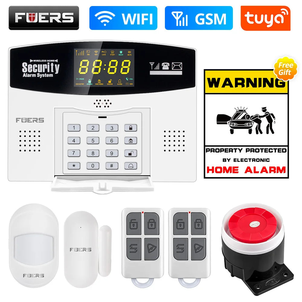 Fuers Tuya Smart WiFi 4G/2G GSM Alarm System