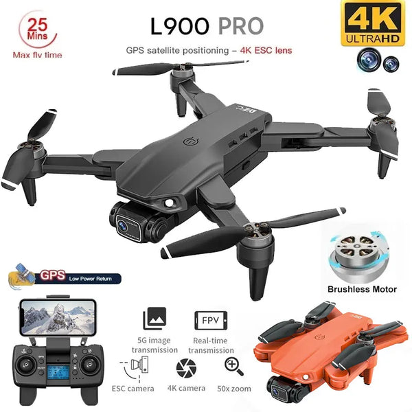 L900 Pro 4K GPS Drone with Dual Camera & Brushless Motor