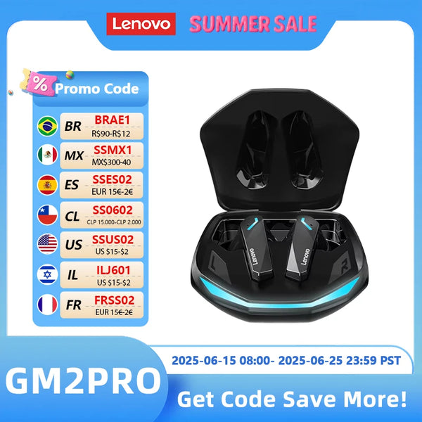 Original Lenovo GM2 Pro Bluetooth Wireless Earbuds