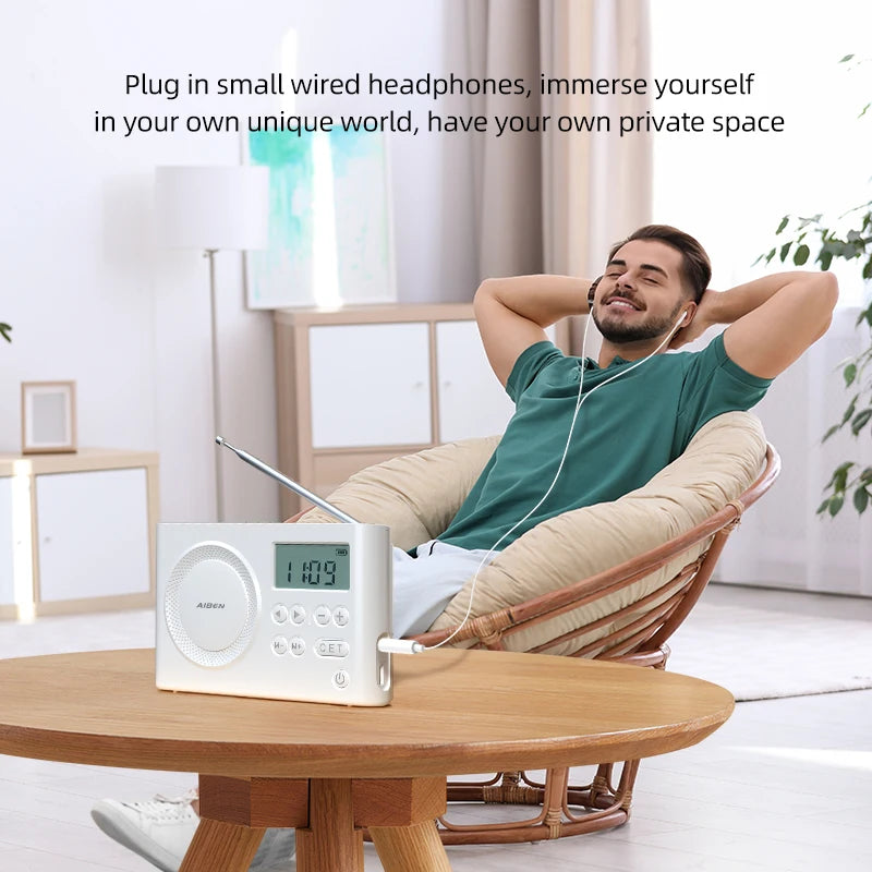 C5S Mini Portable FM Radio with USB Rechargeable Speaker