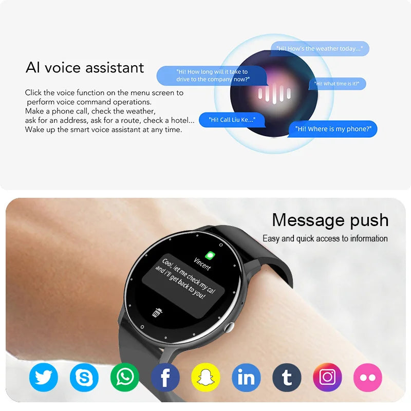 LIGE Smart Watch Bluetooth 5.2 Fitness Tracker IP67 Waterproof